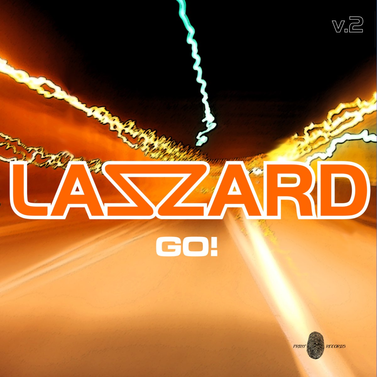 Portada del disco LAZZARD - GO! (Contraseña Records 2005). Diseño de portada y logotipo de LAZZARD creado por Jonathan Varela
